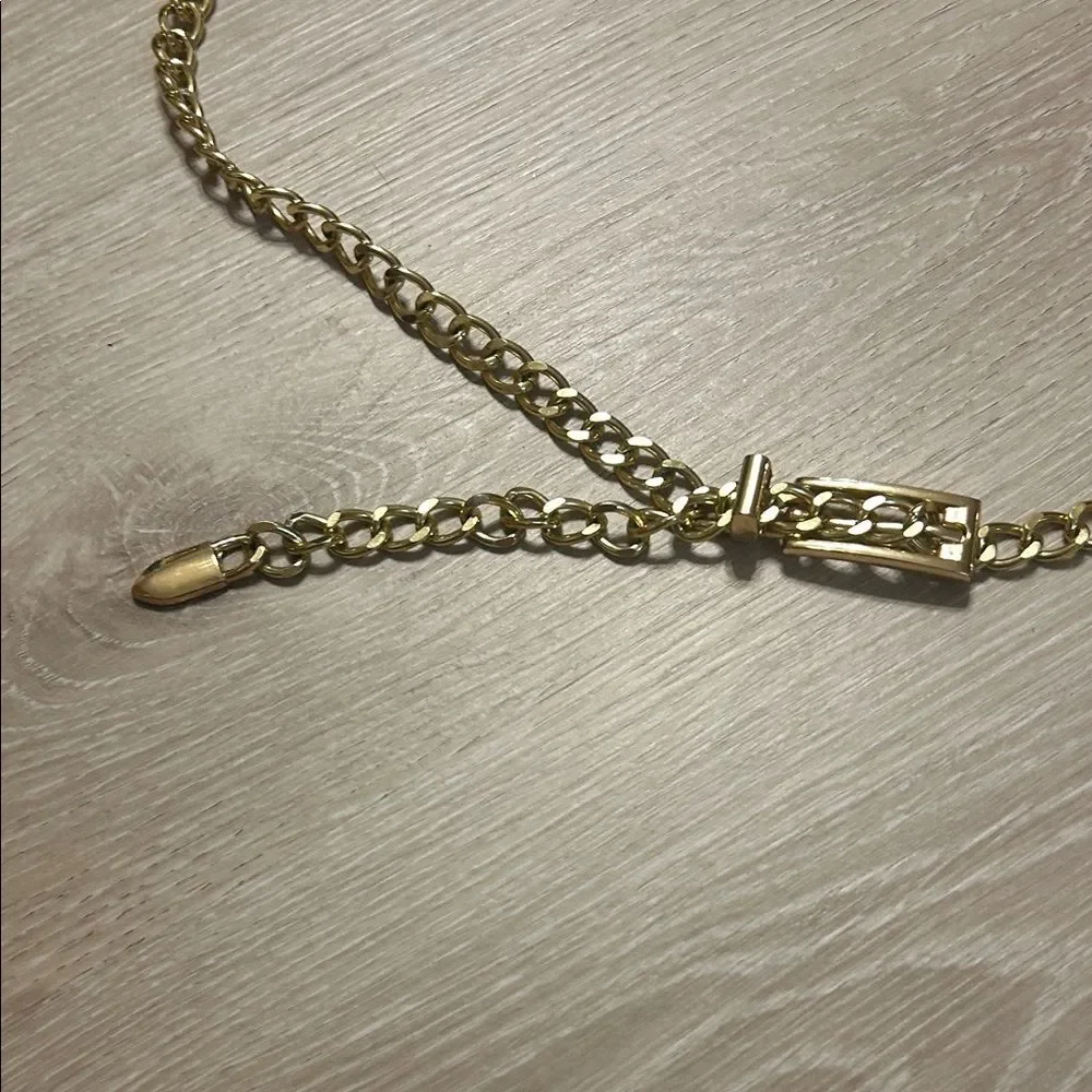 Lightweight Gold Toned Cuban Style Chain Belt